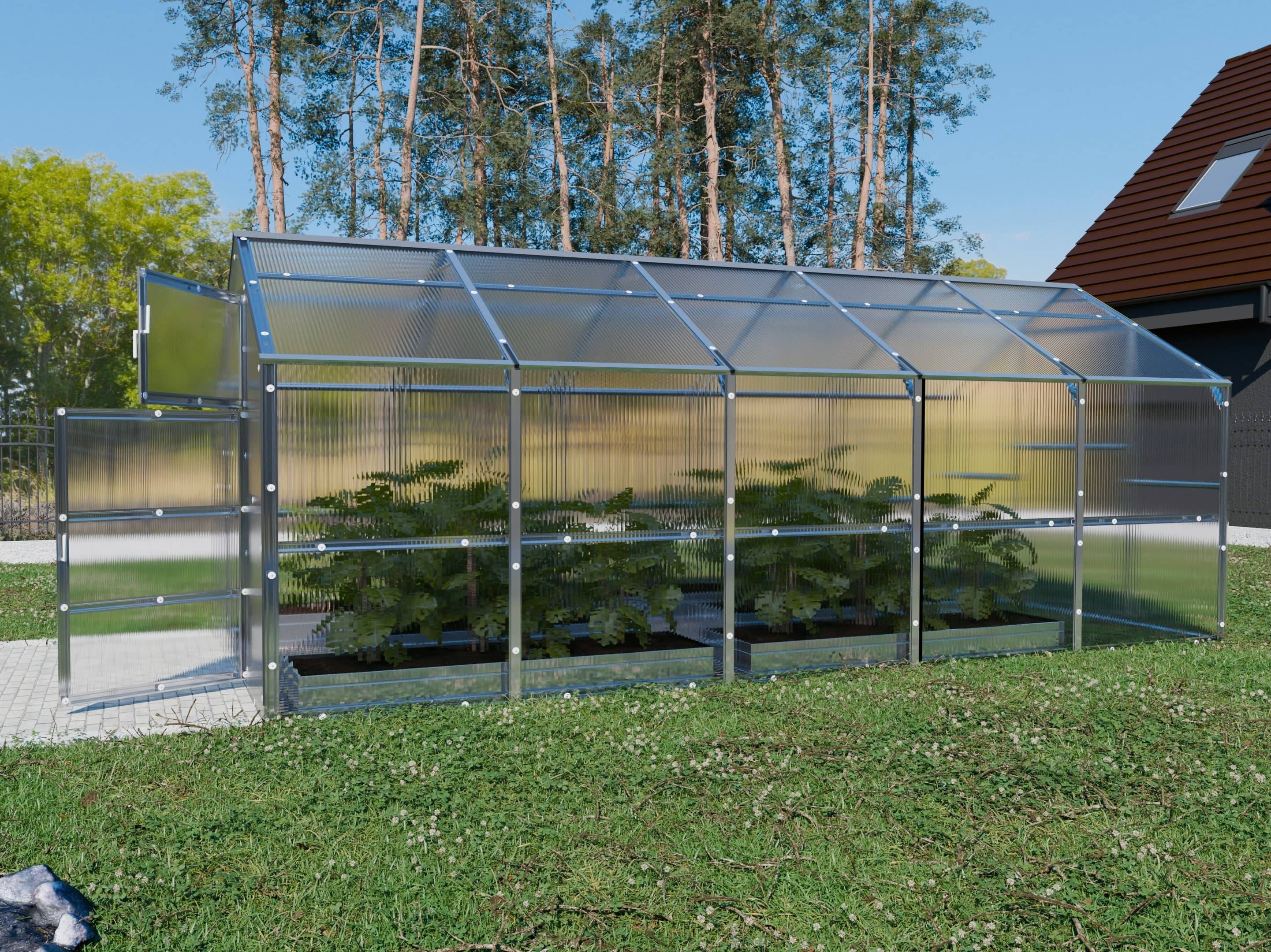 KLASIKA GREENHOUSES - Serre KLASIKA BERNARD 2,35 x 5 m (11,75 m²), 6 mm avec revêtement en polycarbonate - Image 1