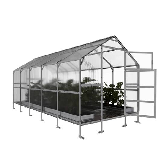 Serre KLASIKA BERNARD 2,35 x 5 m (11,75 m²), 6 mm avec revêtement en polycarbonate - Image 4