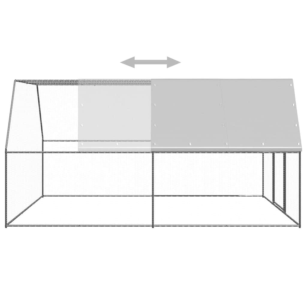 Vidaxl - Poulailler d'extérieur 3x4x2 m Acier galvanisé vidaXL 3089324 - Image 5