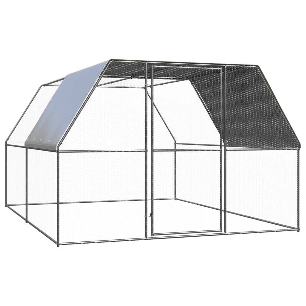 Vidaxl - Poulailler d'extérieur 3x4x2 m Acier galvanisé vidaXL 3089324 - Image 1