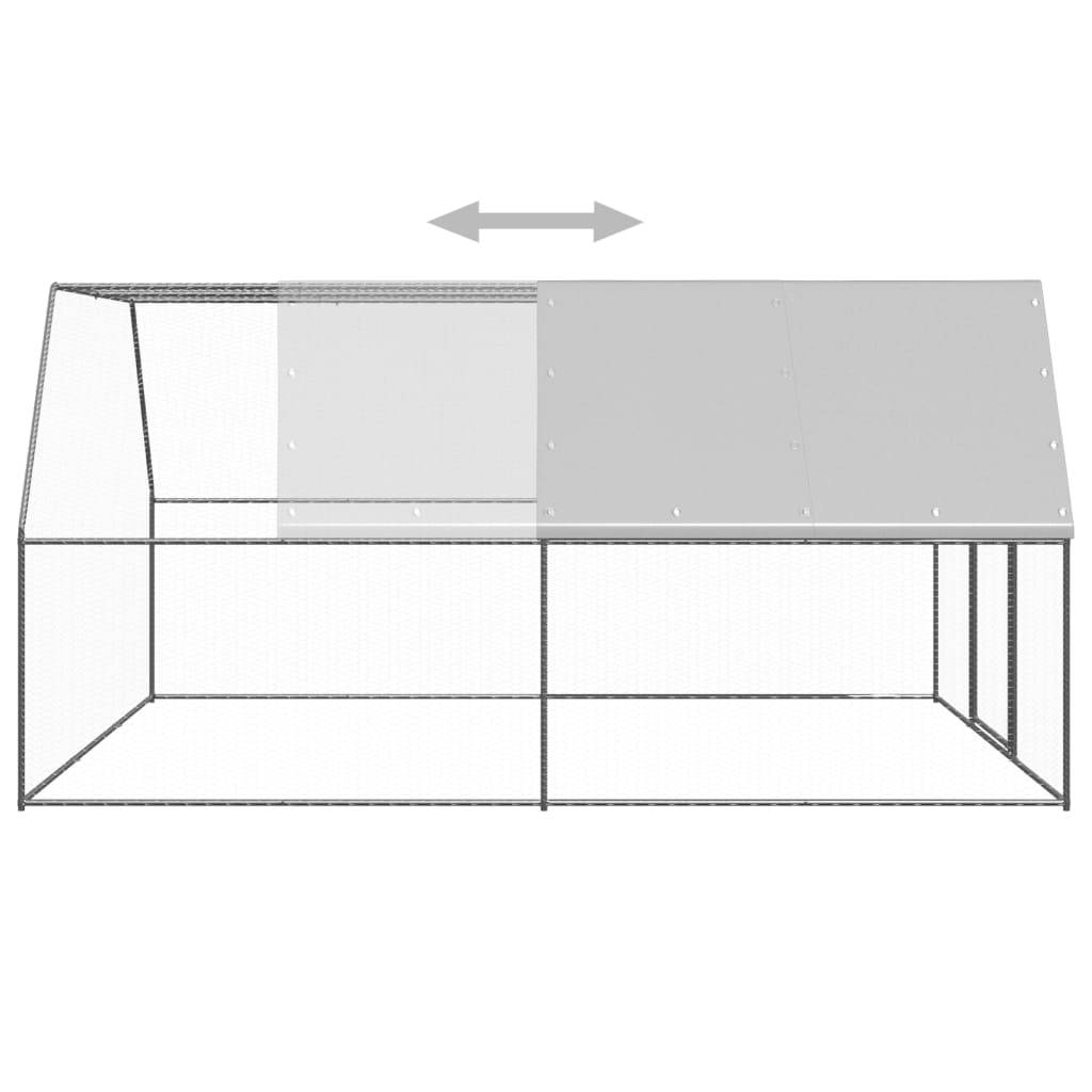 Vidaxl - Poulailler d'extérieur 3x4x2 m Acier galvanisé vidaXL 3089324 - Image 5