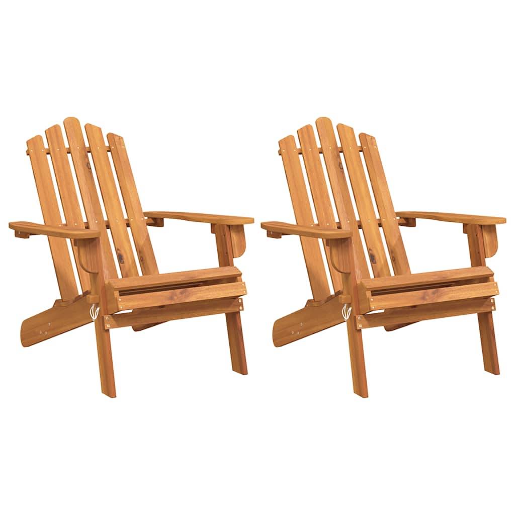 Vidaxl - Chaises Adirondack de jardin lot de 2 Bois massif d'acacia vidaXL 3145014 - Imagen 2