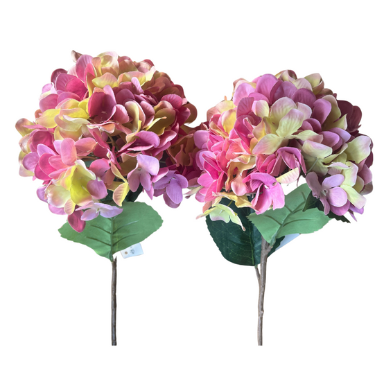 Hortensia Artificiel Jaune Orangé - Image 3