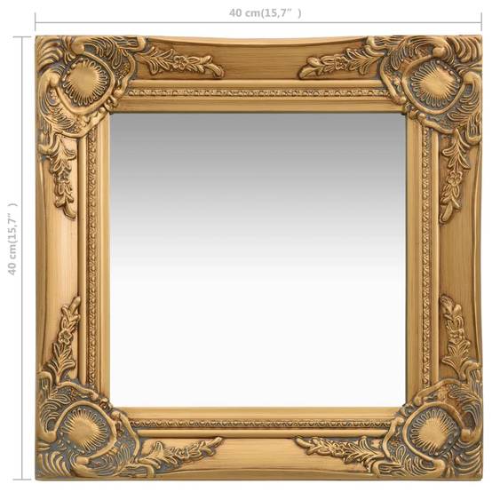 Maison Chic - Miroir mural - Miroir décoratif style baroque 40x40 cm Doré - Image 5