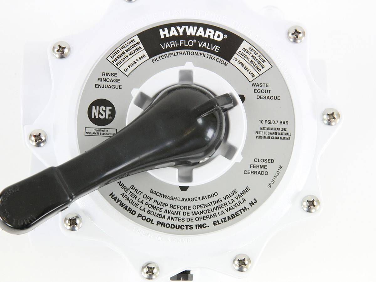 Hayward - Vanne Multivoies 1- 1/2 Vari-Flo pour filtres à sable - Blanc - SP0710XEALL - Hayward - Imagen 10