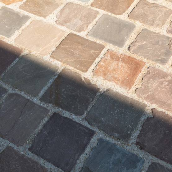 Pavé Grès Kandla Multicolore 14x14x2-2,5 cm (vendu au m² - 42 pavés/m²) - RO'MA NATURE - Image 4