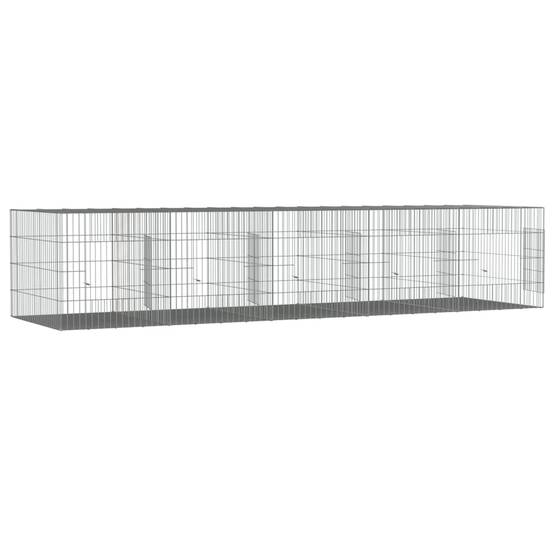 Cage à lapin - Cage extérieur/intérieur 5 panneaux 273x79x54 cm Fer galvanisé - Image 4