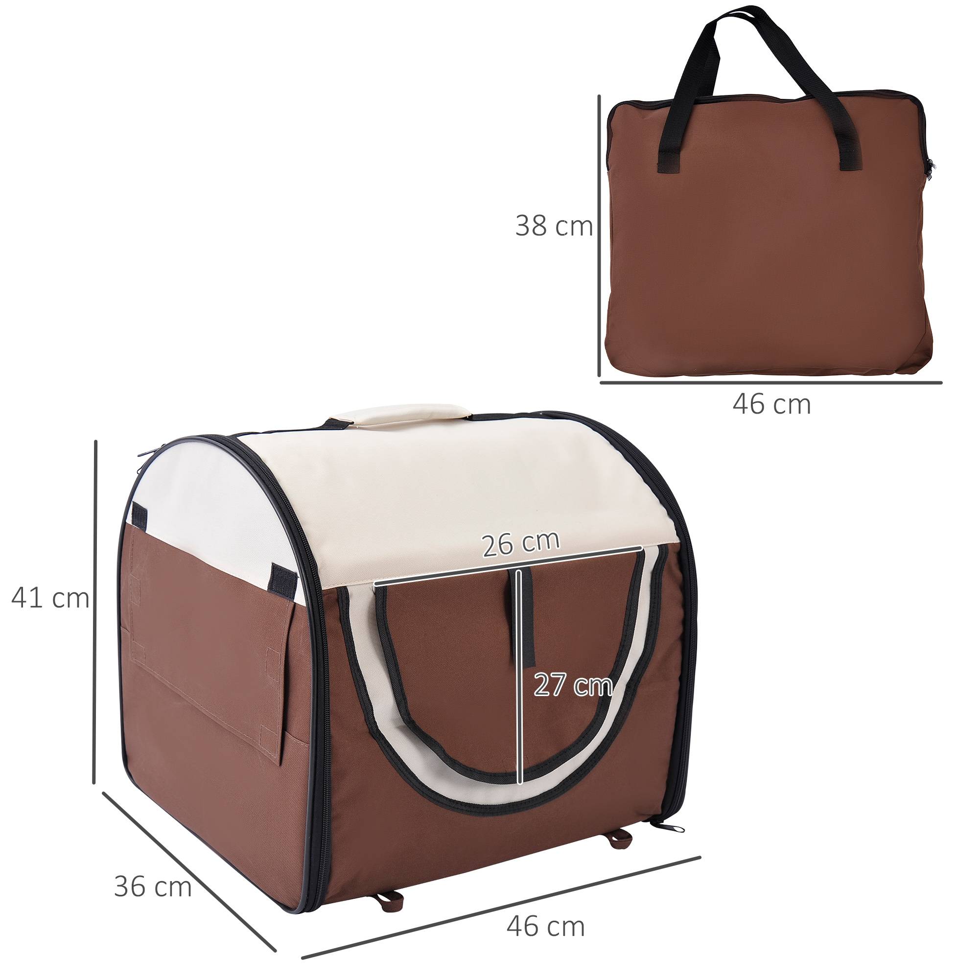 Sac de transport pliable tissu Oxford 46 x 36 x 41 cm - PANGIVO - Image 5