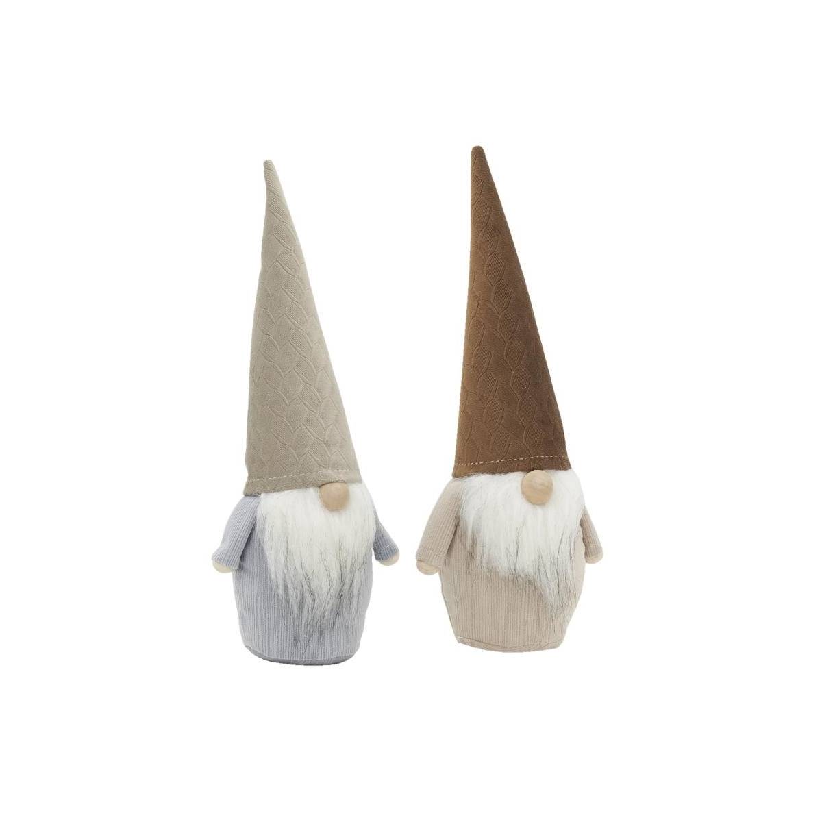Aubry Gaspard - Gnomes en tissu 2 coloris assortis Lot de 2 - Image 1