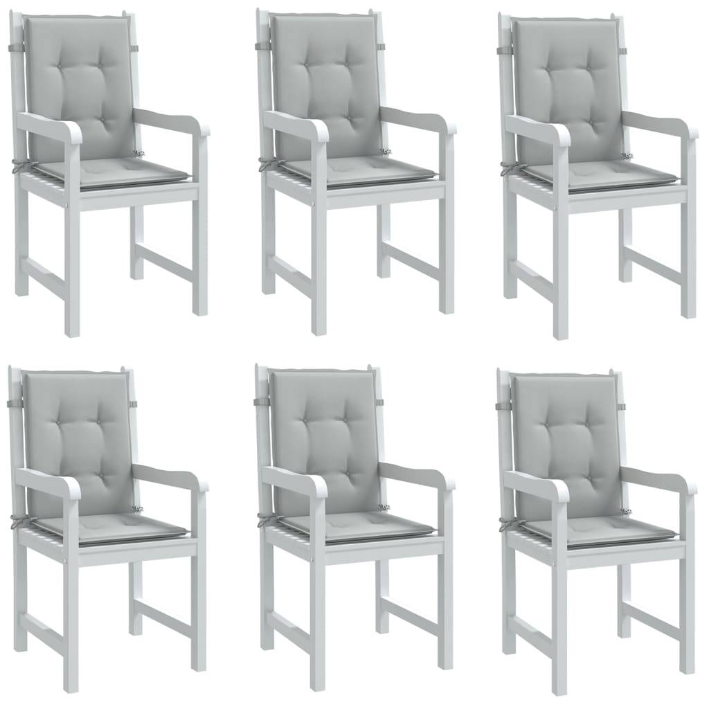 ComfortXL - Lot de 6 Coussins Dossier Bas Polyester Anti-glisse pour Chaise de Jardin Gris Clair Mélangé 100x50cm – ComfortXL Outdoor Living - Image 1