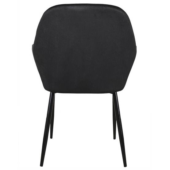 ALTOBUY - Lot de 2 Fauteuils Velours Côtelé Noir - ALESSIA - Image 6