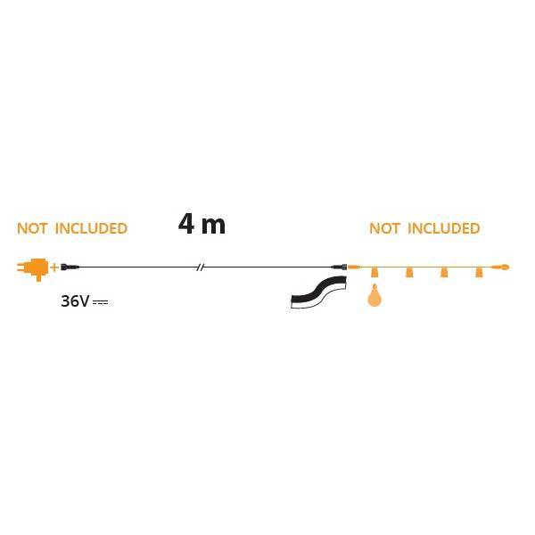 Lotti - Câble Rallonge 4M blanc pour guirlande guinguette 36V basse tension Lotti - Imagen 2