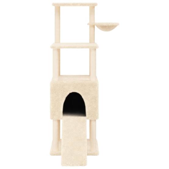 Arbre à Chat Complet Échelle Sisal Panier Crème 153cm pour Grand Chat - ComfortXL Outdoor Living - Image 4