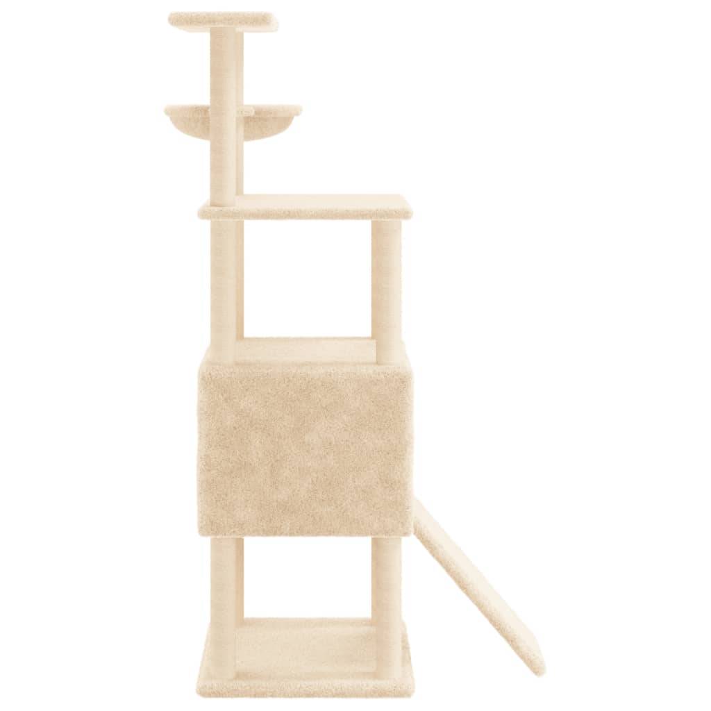 Arbre à Chat Complet Échelle Sisal Panier Crème 153cm pour Grand Chat - ComfortXL Outdoor Living - Image 5
