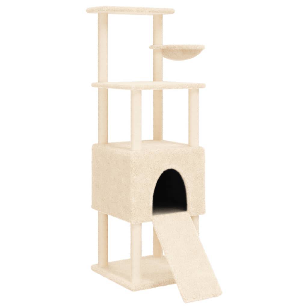 Arbre à Chat Complet Échelle Sisal Panier Crème 153cm pour Grand Chat - ComfortXL Outdoor Living - Image 2