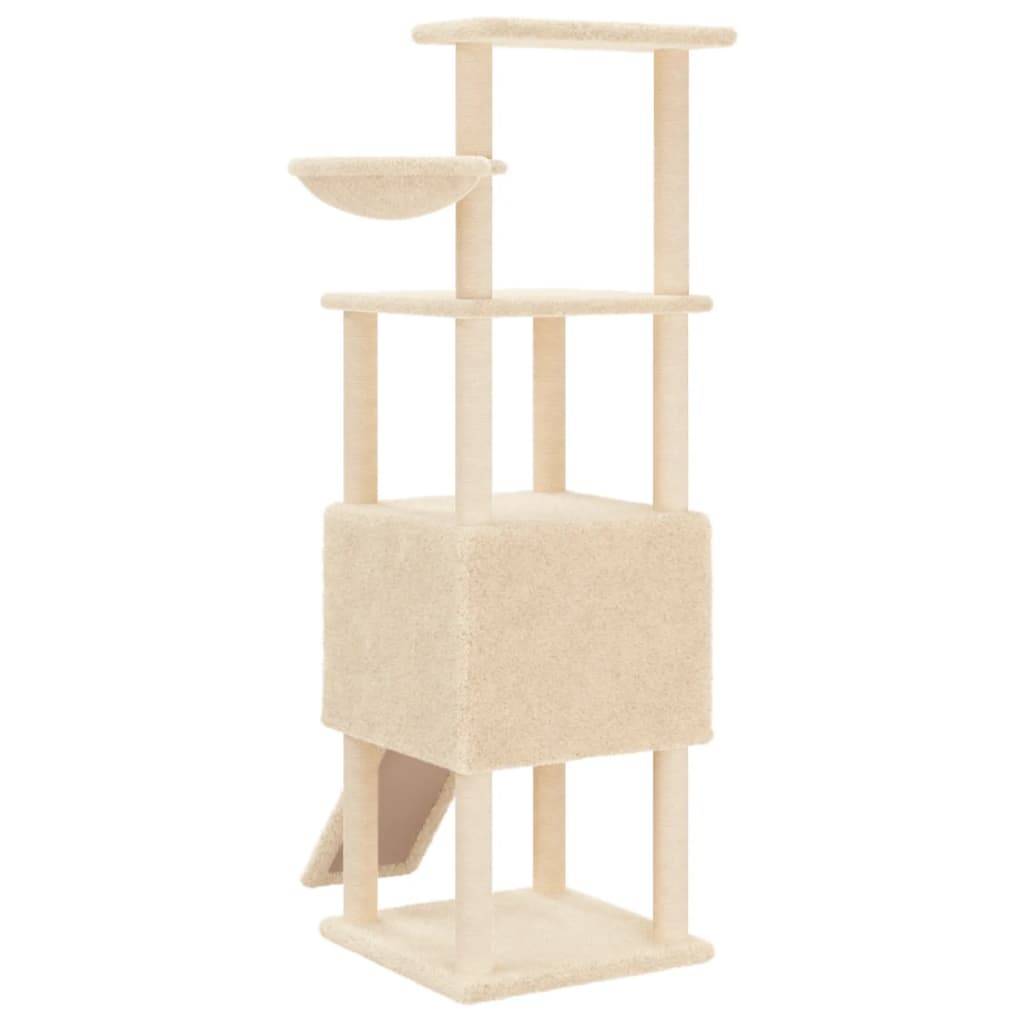 Arbre à Chat Complet Échelle Sisal Panier Crème 153cm pour Grand Chat - ComfortXL Outdoor Living - Image 6