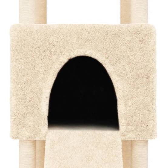 Arbre à Chat Complet Échelle Sisal Panier Crème 153cm pour Grand Chat - ComfortXL Outdoor Living - Image 7