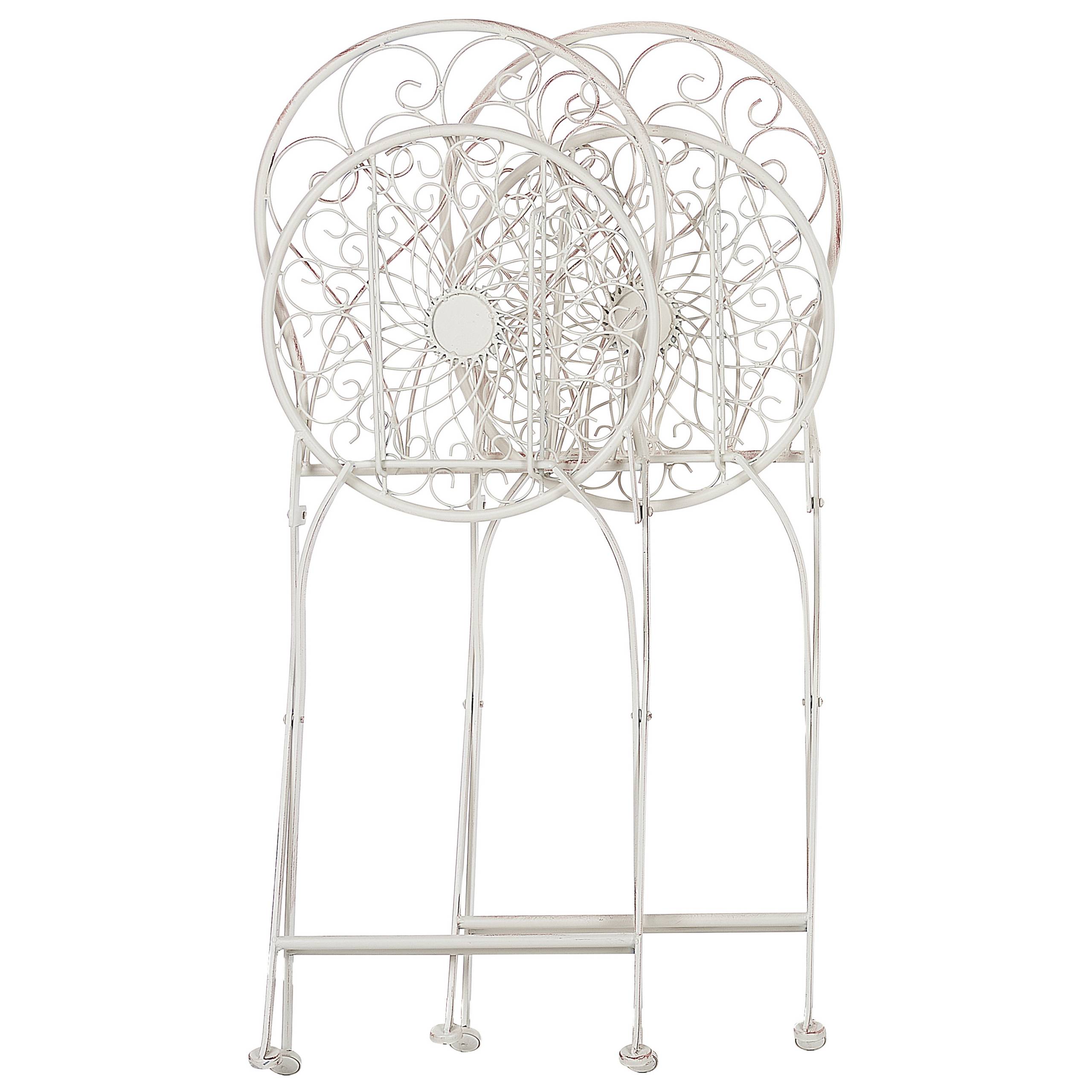 Beliani - Chaise de jardin Métal Blanc STIFFE - Beliani - Imagen 7