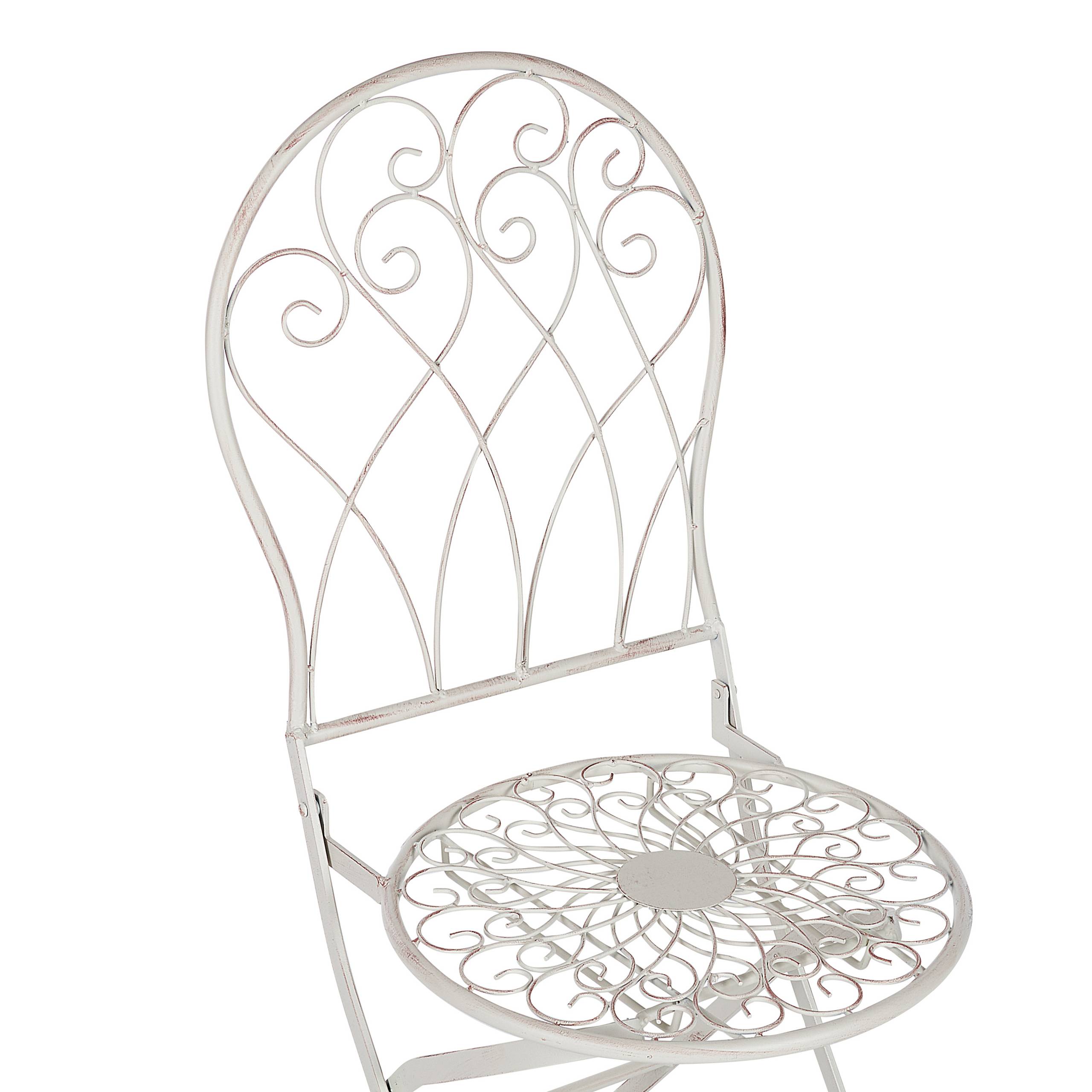 Beliani - Chaise de jardin Métal Blanc STIFFE - Beliani - Imagen 8