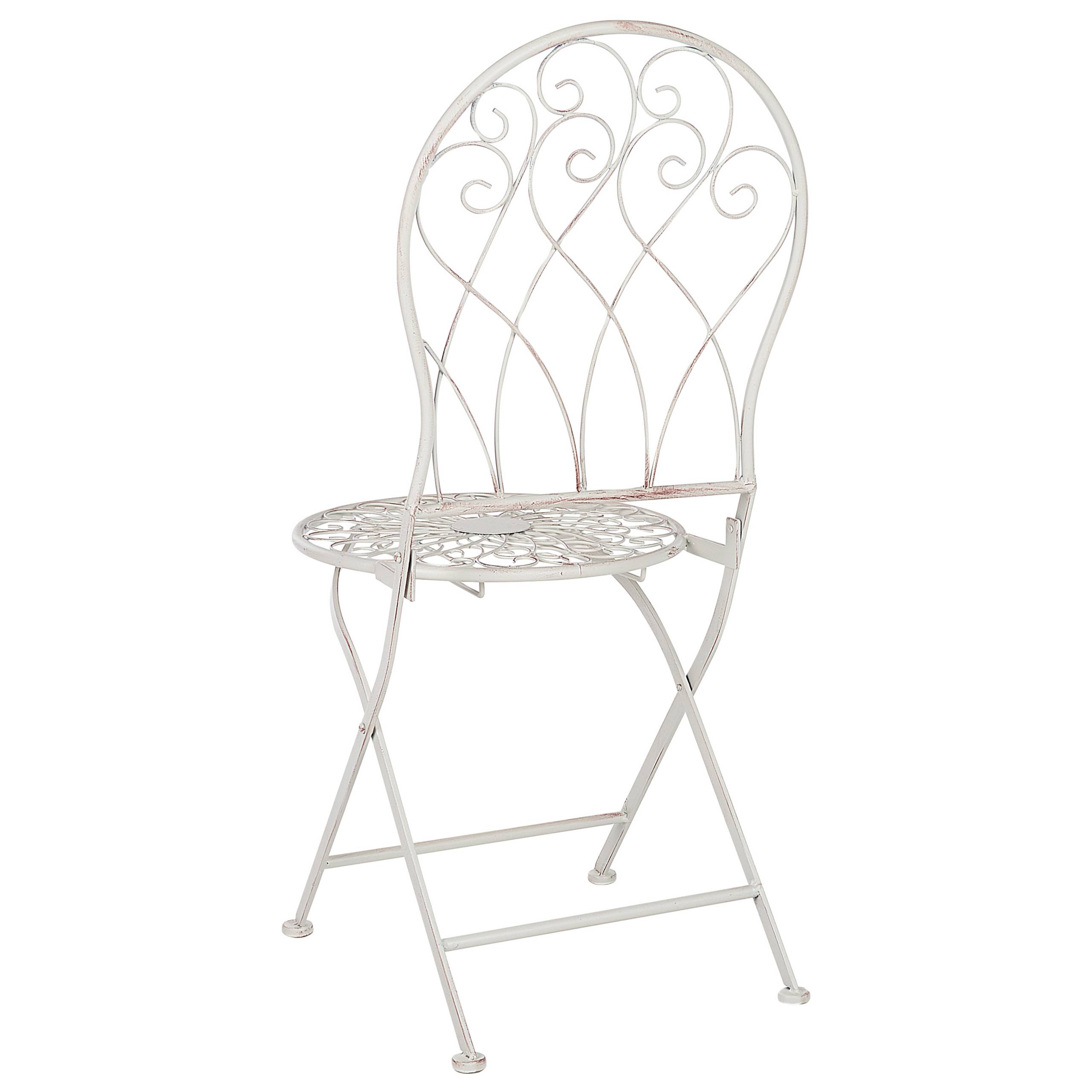 Beliani - Chaise de jardin Métal Blanc STIFFE - Beliani - Imagen 6