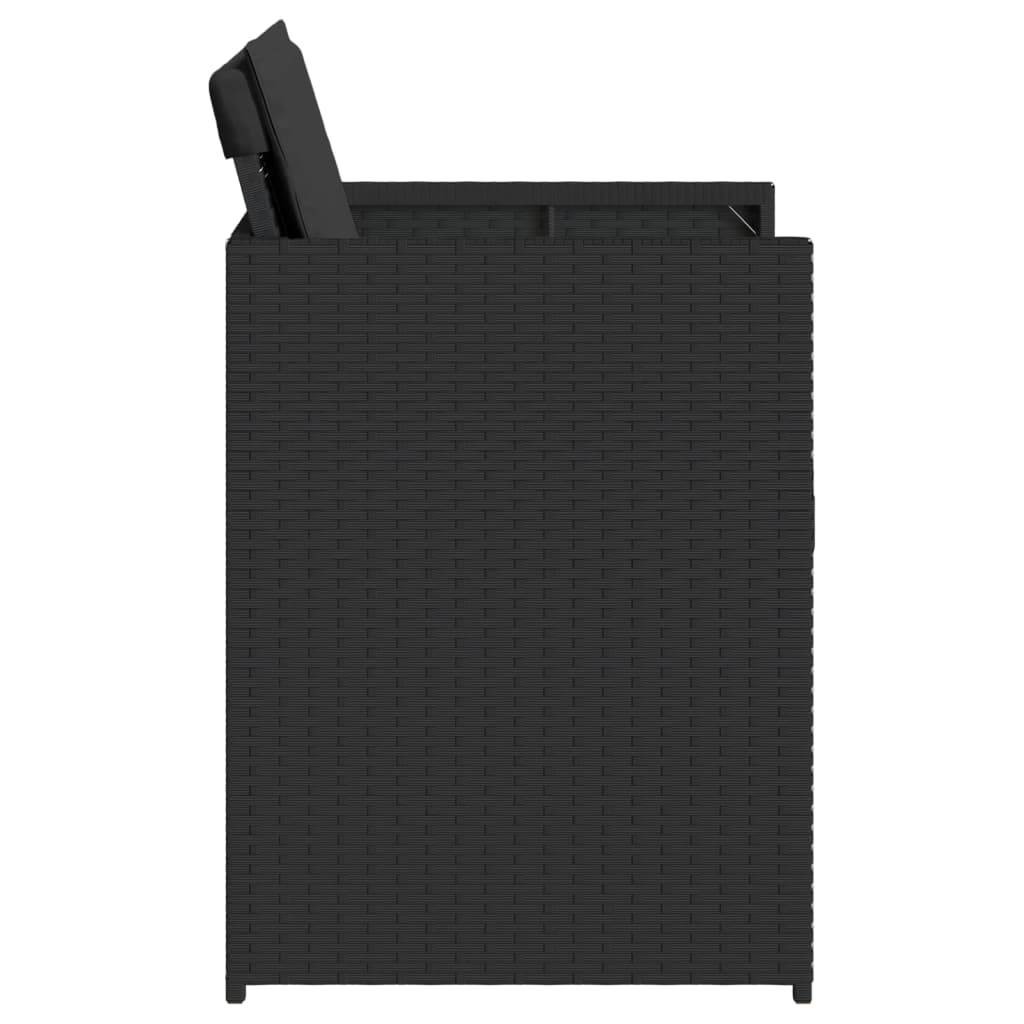 Chaise bois composite 4 places rotin noir  50,5 x 54 x 79 cm  - Prolenta premium  p390.9 - Image 6