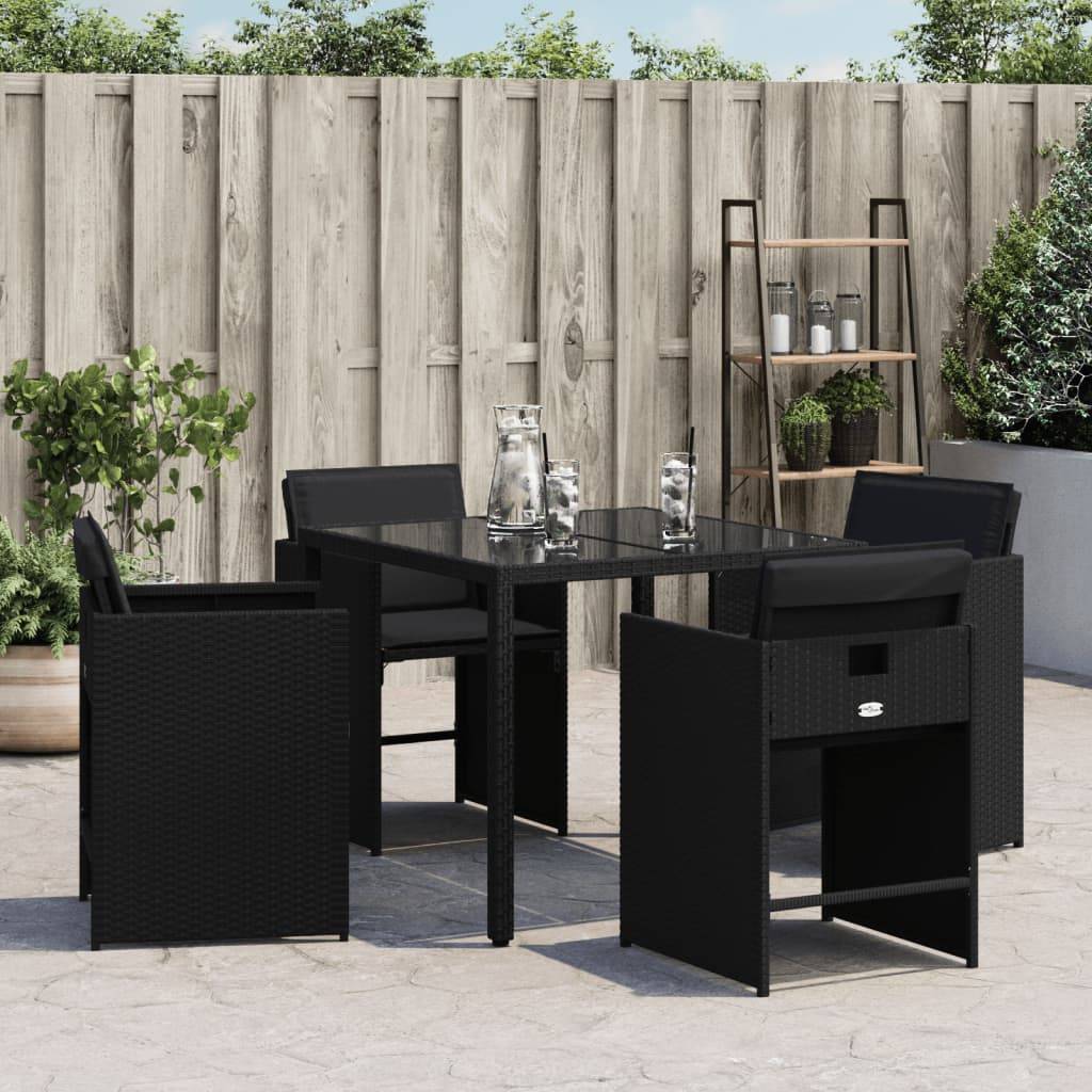 Chaise bois composite 4 places rotin noir  50,5 x 54 x 79 cm  - Prolenta premium  p390.9 - Image 3