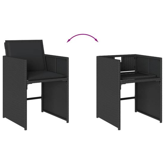 Chaise bois composite 4 places rotin noir 50,5 x 54 x 79 cm - Prolenta premium p390.9 - Image 8