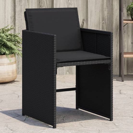 Chaise bois composite 4 places rotin noir 50,5 x 54 x 79 cm - Prolenta premium p390.9 - Image 2