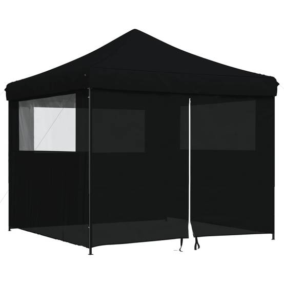 ComfortXL - Tonnelle de réception pliante acier jardin protection insectes 3x3m noire - ComfortXL Outdoor Living - Image 2