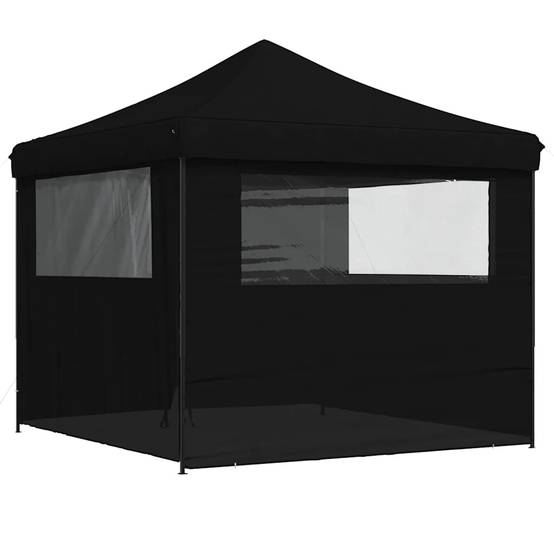 ComfortXL - Tonnelle de réception pliante acier jardin protection insectes 3x3m noire - ComfortXL Outdoor Living - Image 4
