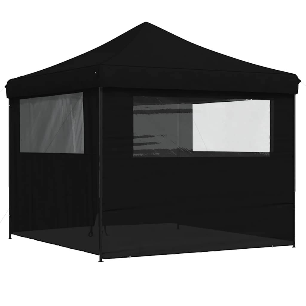 ComfortXL - Tonnelle de réception pliante acier jardin protection insectes 3x3m noire - ComfortXL Outdoor Living - Image 4