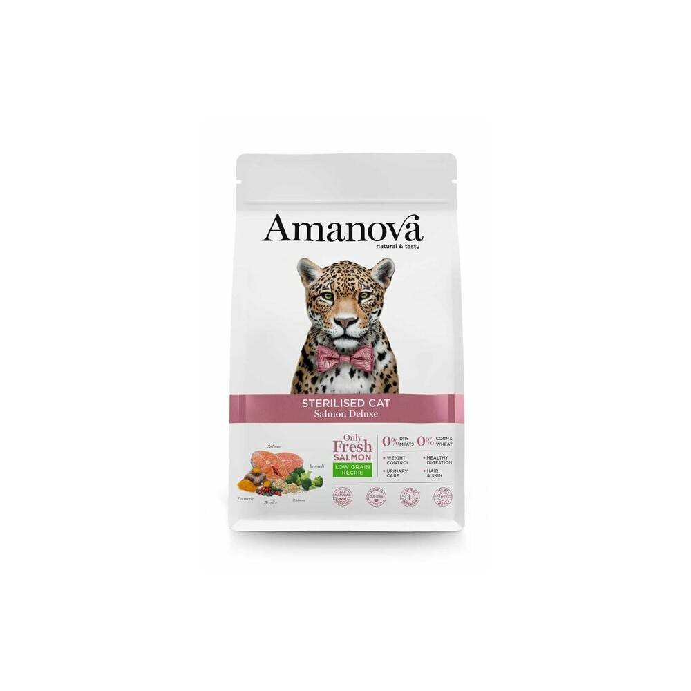 Amanova Chat Stérilisé Saumon 300 g - Image 1