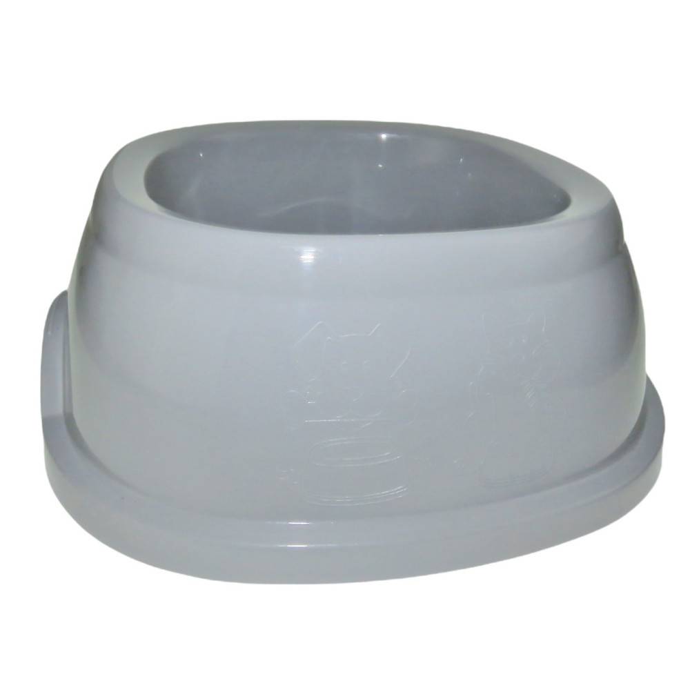 Ecuelle carrée 2 litres, gris en plastique, pour chien - Imagen 2