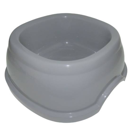 Ecuelle carrée 2 litres, gris en plastique, pour chien - Image 5