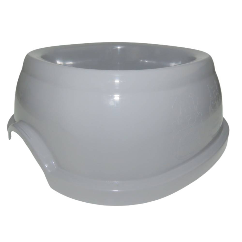Ecuelle carrée 2 litres, gris en plastique, pour chien - Imagen 3