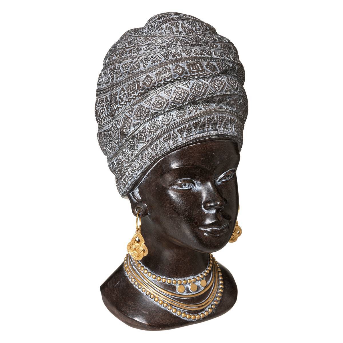Atmosphera - Statuette tête de femme résine H27cm - Atmosphera Créateur d'intérieur - Imagen 1