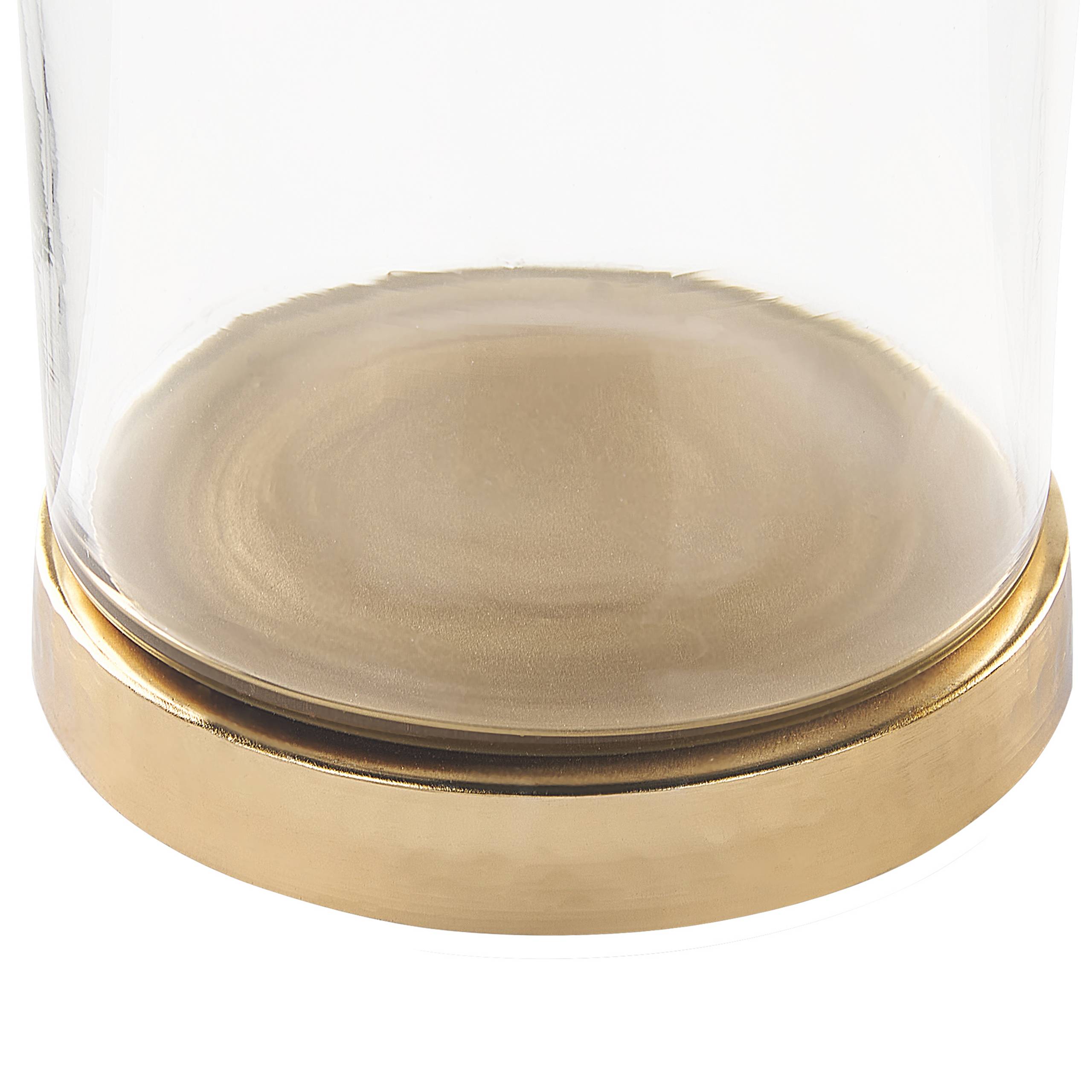 Beliani - Lot de 2 Récipients Décoratifs en Aluminium Doré et Argenté Pots Couvercles d'Animaux Verre Transparent - Imagen 8