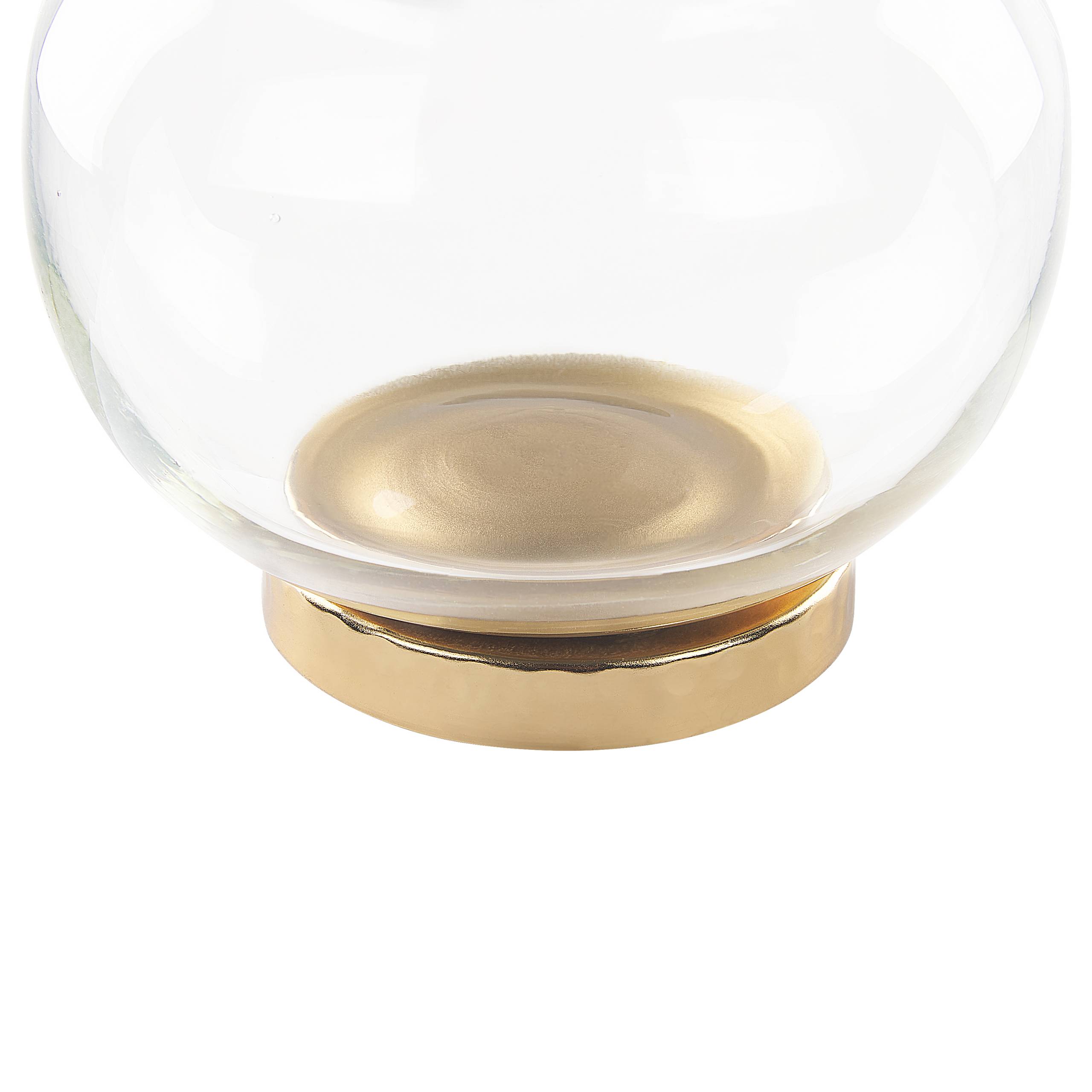 Beliani - Lot de 2 Récipients Décoratifs en Aluminium Doré et Argenté Pots Couvercles d'Animaux Verre Transparent - Imagen 9