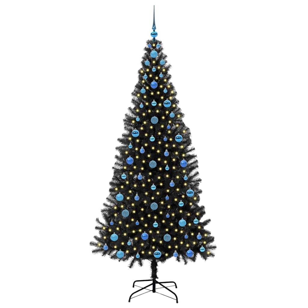 Vidaxl - Sapin de Noël Noir 210 cm PVC vidaXL 3396494 - Image 4