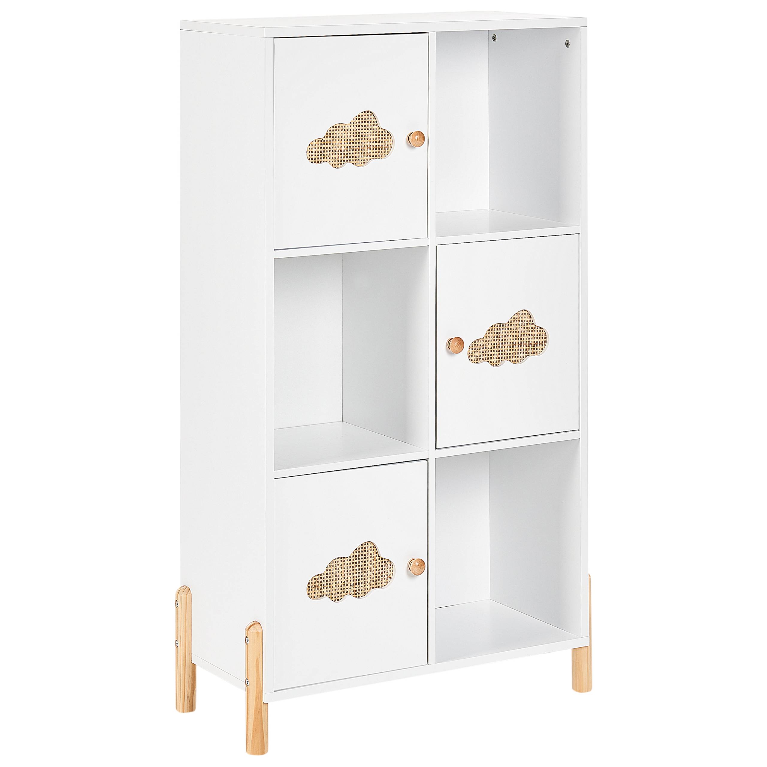 Beliani - Meuble de rangement MDF Blanc CLOUDY - 60x30x111- Beliani - Image 2
