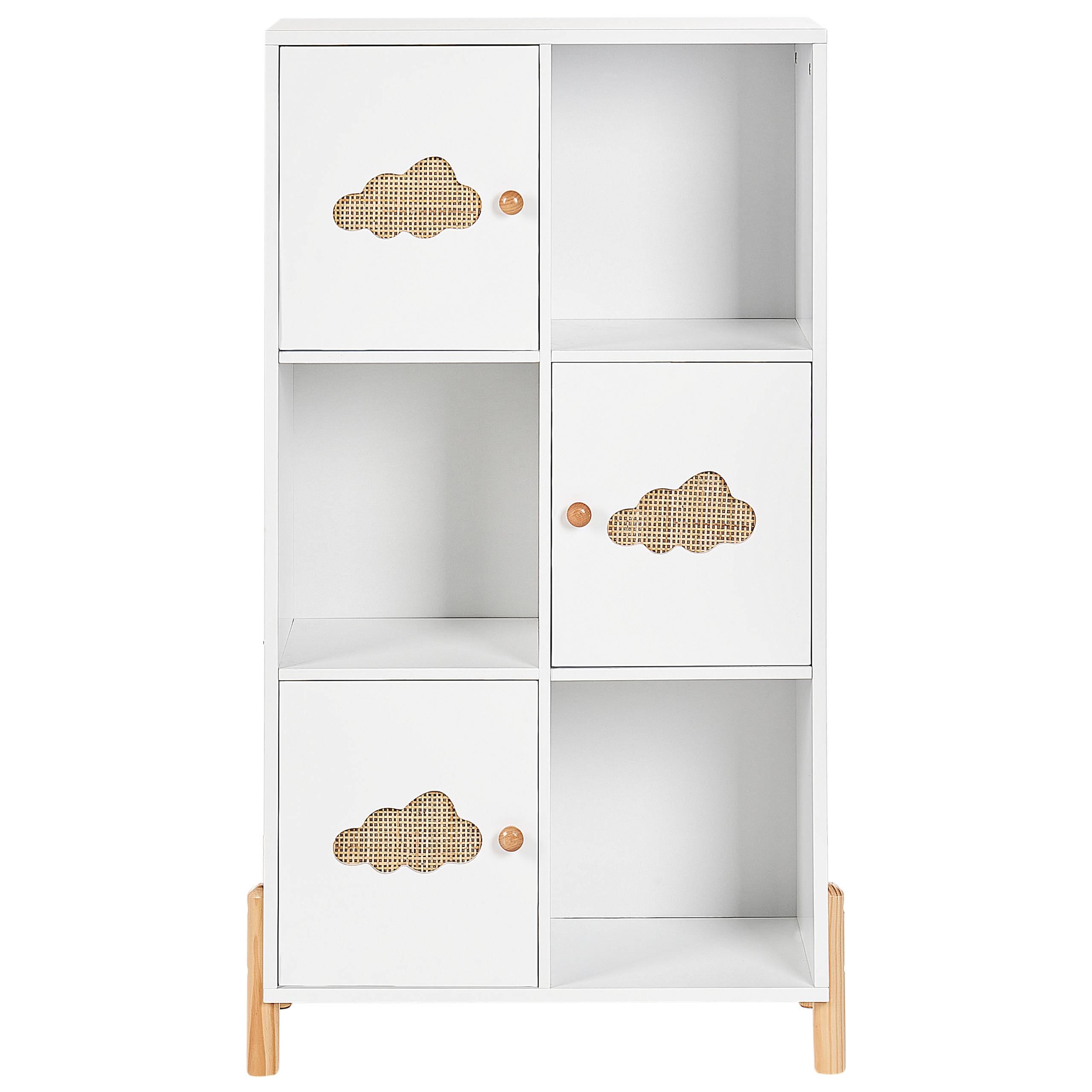 Beliani - Meuble de rangement MDF Blanc CLOUDY - 60x30x111- Beliani - Image 4