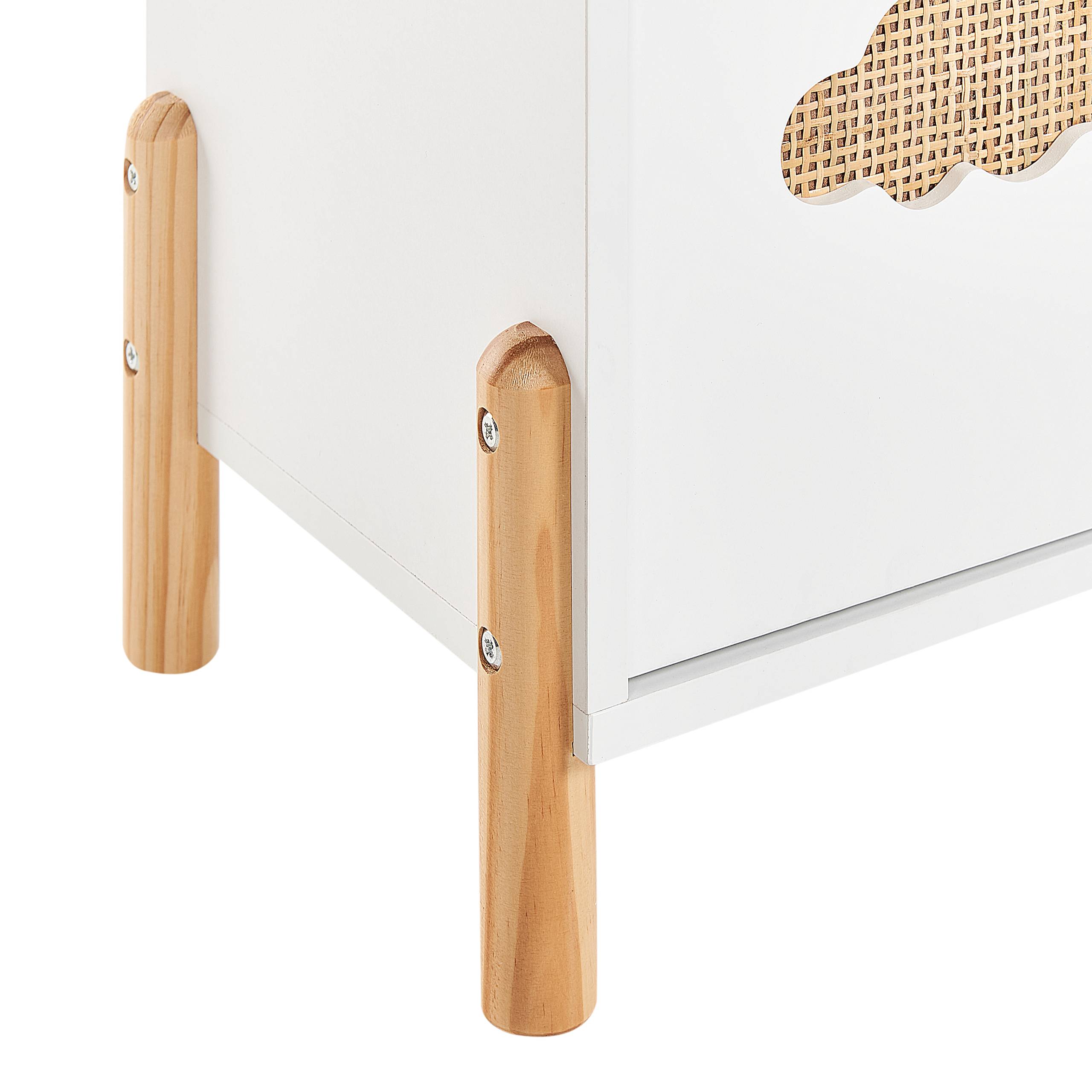 Beliani - Meuble de rangement MDF Blanc CLOUDY - 60x30x111- Beliani - Image 8