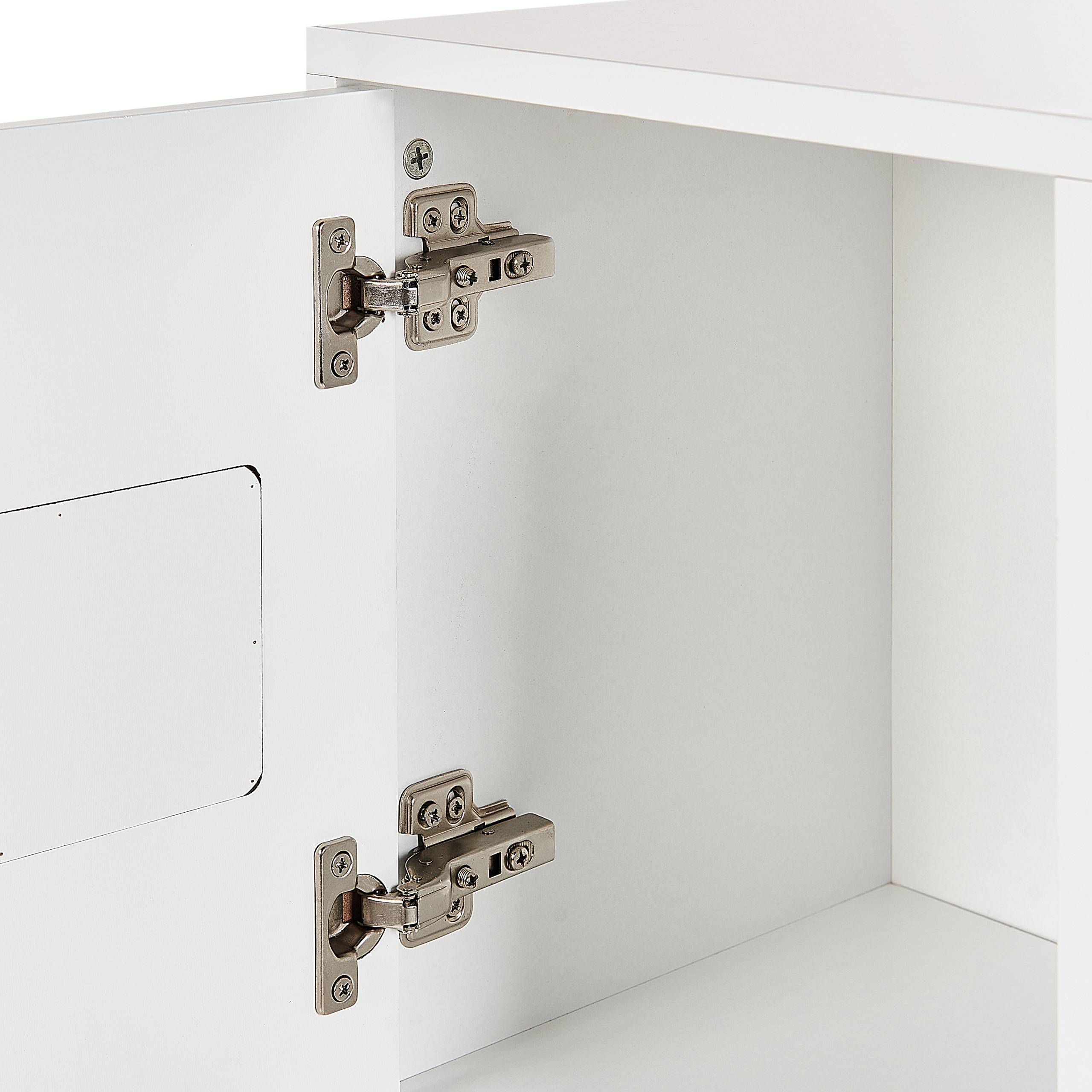 Beliani - Meuble de rangement MDF Blanc CLOUDY - 60x30x111- Beliani - Image 7