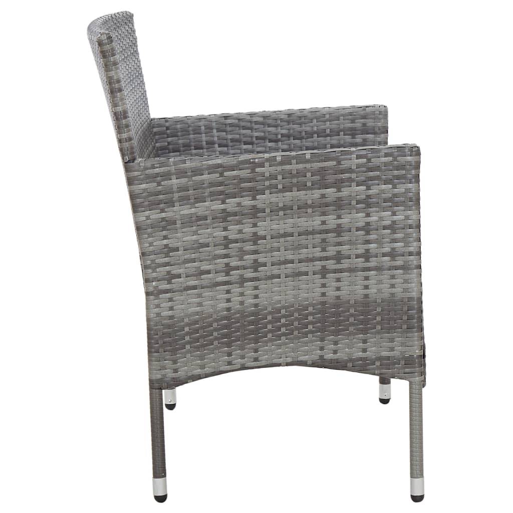Maison Chic - Banc de jardin - Banc d'extérieur - Banquette 105 cm Résine tressée Gris - Imagen 3
