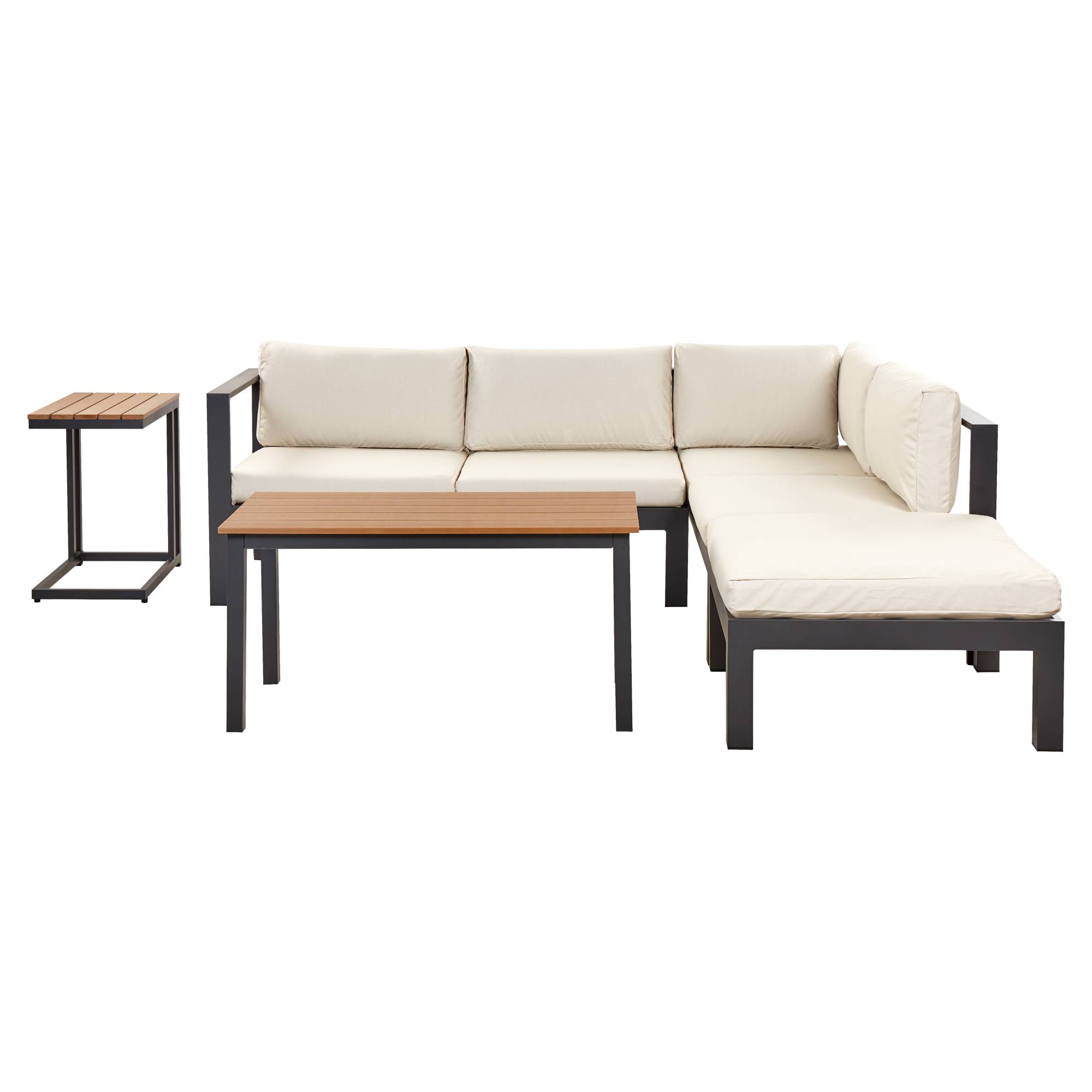 Beliani - Set de jardin, 5 Personnes Aluminium Beige MESSINA - Beliani - Imagen 1