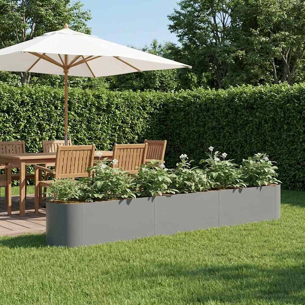 ComfortXL - Carré potager acier extérieur légumes herbes design sans fond 280x40x40cm anthracite - ComfortXL Outdoor Living