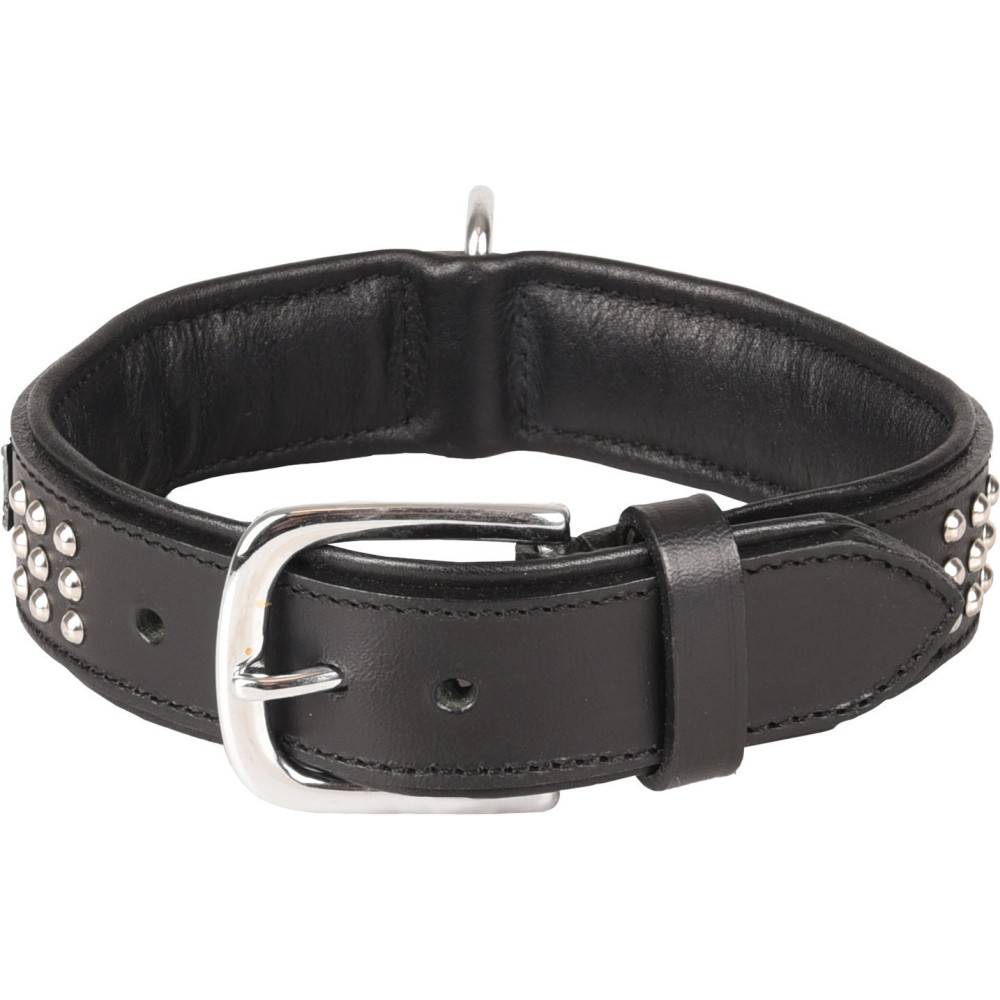 Collier Cuir SEDONA noir taille M 34-40 cm pour chien. - Imagen 2