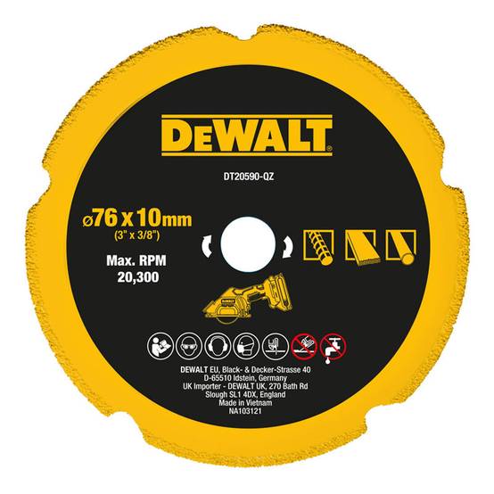 Disque 76 mm diamant Multi-Matériaux DEWALT DT20590-QZ Dewalt