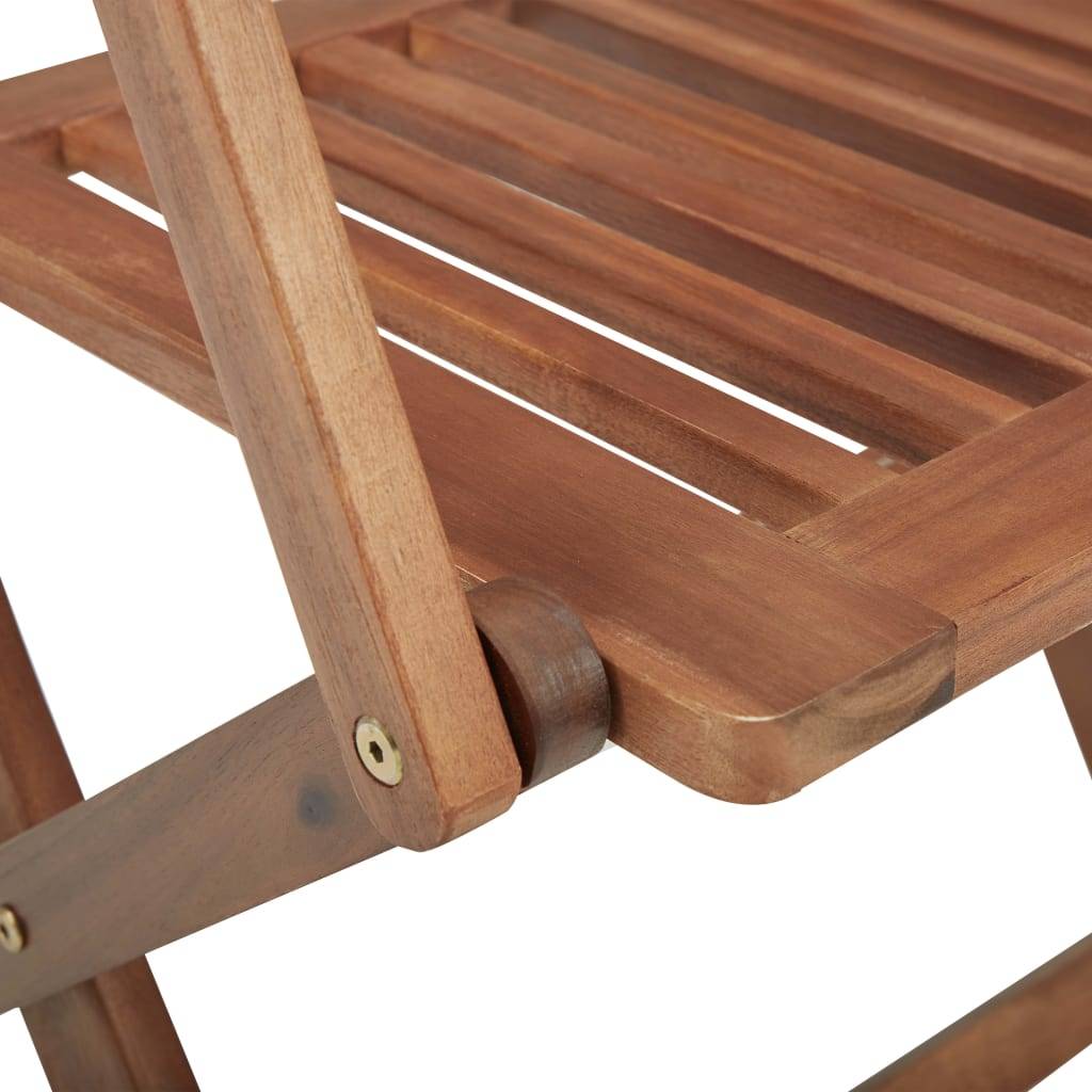 Chaises de jardin pliables bois d'acacia taupe 54 x 57 x 91 cm - PANGIVO - Image 8
