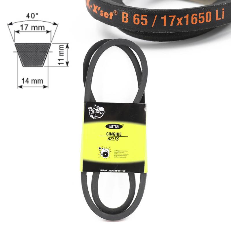 Courroie Trapézoïdale Lisse B65 1650 MM - 17x1650 Li - Imagen 3